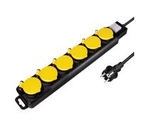LogiLink Bloc multiprise LPS256 6 prises IP44 extérieur câble 1,5 m Noir
