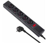 Maclean MCE219 Rallonge d'alimentation 5 Prises avec Protection Contre la Surcharge 250VAC / 10A 1.5m