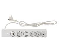 Bloc multiprise parafoudre 4 prises 16A + 2 USB - Thomson