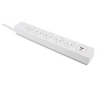 Bloc Multiprise Parafoudre 5 Prises EasyEject et 2 chargeurs USB - OTIO