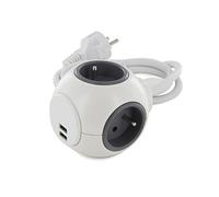 Chacon Bloc multiprise PowerBall Extended 4x6A + 2 USB