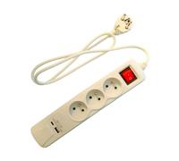 Bloc multiprise Puissant 3500W avec 3 Prises Classiques, 2 Ports USB-A et USB-C, câble de 1m, idéal pour Vos appareils connectés - 230V, 16A