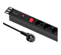 Multiprise Parafoudre Cb Pour Armoire Rack 19' 1u 16a Pdu 6xfrench 2m