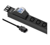 Bloc multiprise Qoltec avec protection contre les surcharges pour rack 19" | 1U