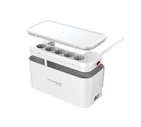 Bloc multiprise - REALPOWER - Powerbox 522 - 5 prises - 3 ports USB - Parafoudre intégré