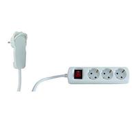 Bloc multiprise - REV Ritter - 2m - 3 prises - Connecteur plat - Sécurité enfant