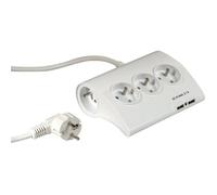 Bloc multiprise avec 5 Prises 230 V et 2 Ports de Chargement USB [Revolt]