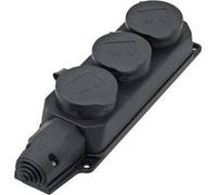 Bloc multiprise sans interrupteur interBär 9006-004.01 x3 noir sans fiche G