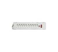 Bloc multiprise Schuko 10x16A + Interrupteur - Noir - Chacon