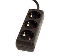 Bloc multiprise Schuko 3x16A - 3 m - Noir - Chacon