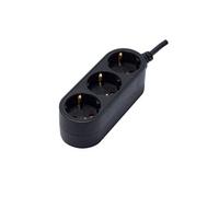 Bloc multiprise Schuko 3x16A - Noir - Chacon