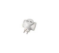 Multiprise Biplite 2X16A Rotative Et 2Xusb 2.4A Watt & Co Blanche