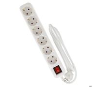 Zenitech Multiprise Schuko + Interrupteur 6 x 16 A 1,4 m Blanc | Multiprise Schuko + interrupteur 6 x 16 A, 1,4 m, blanc ;, Type F : prise Schuko avec contacts de terre