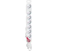 Zenitech - Bloc Home 8 Prises 16A 2P+T avec Interrupteur et fiche extraplate - Blanc - 1,5m