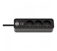 Bloc multiprises avec interrupteur - Ecolor - 5 PC - Noir BRENNENSTUHL