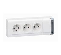 Bloc multiprises d'installation fixables - 208 mm, 3