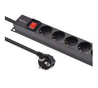 Multiprise 54605 : prises de sécurité : 16 250VAC 16A noir QOLTEC