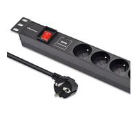 Aluminium PDU Rack 19" 1U 16A 54600