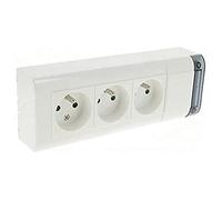 Bloc multiprise 3 prises 2P+T - fixable en saillie - 208 mm LEGRAND