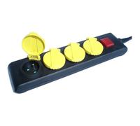 Bloc multiprises - GAO - IP44 - 4 prises, interrupteur, câble 1,5m