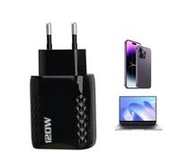 Bloc Mural à Charge Rapide, Chargeur Mural Rapide | Adaptateur à Charge 120 W | Chargeur à Double Port, Cube de Prise de Chargeur, Adaptateur de po