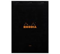 Clairefontaine Bloc Rhodia Black N°18 21x29,7cm 80f Agrafées 80g Ligné+Marge
