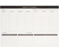 Bloc Note A4 Semainier Basic Studio Weekly Planner, Sous-Main Bureau, Planificateur Hebdomadaire Papeterie De Bureau