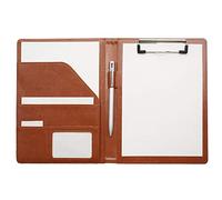 Bloc Note A5 conferencier Cuir Porte documents, Portfolio, Planchette, Support pour bloc-notes format A5 avec organiseur de Conférencier porte-documents,Porte-Bloc (Marron)