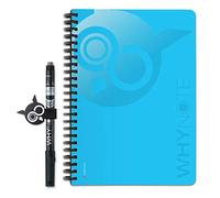 Bloc note A5 Whynote - votre tableau blanc et son stylo effaçable dans un carnet de notes à emmener avec soi - un cahier effacable [cahier spirale, cahier de dessin]