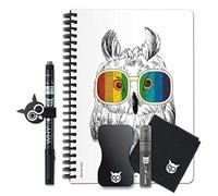 Bloc note A5 Whynote-votre tableau blanc et son stylo effaçable dans un carnet de notes à emmener avec soi-avec son kit de nettoyage [cahier spirale, cahier de dessin] (Hipster, Pages Lignées)