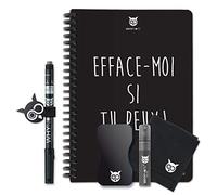 Bloc note A5 Whynote - votre tableau blanc et son stylo effaçable dans un carnet de notes à emmener avec soi - un cahier effacable [cahier spirale, cahier de dessin] (EffaceMoi, Pages Lignées)