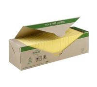 Bloc-note adhésif Recycling notes, 76 x 76 mm, jaune