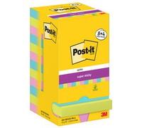 Bloc-note adhésif super sticky notes, 76x76 mm, 8+4
