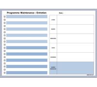 Bloc Note Maintenance Planning Semaine Et To Do List Bleu 52 Pages Détachables A4 21x29 Cm
