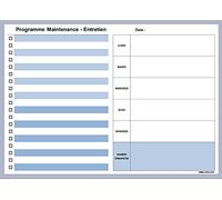 Bloc Note Planning Maintenance Semaine et To Do List Bleu 52 Pages Détachables A4 21x29 cm - Semainier Non Daté