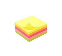 Bloc note repositionnable 5 couleurs néon 250 feuilles 50x50mm
