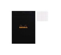 Bloc notes - 11x17 cm - Petits Carreaux - 80 feuilles - Noir -
