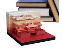 Bloc-notes 3D 2026,Calendrier à Effeuillage Sculpture Papier - Organisateur de Bureau Créatif 2026 pour Cadeaux Maison Bureau Anniversaire Nouvel An,Planificateur de Notes pour Études ou