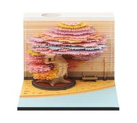 Bloc-notes 3D - Arbre 3D Calendrier 2026 Bloc-Notes Mémo - Décor de Table pour Maison Étudiant Professeur Dortoir Fête - Cadeau Noël Nouvel An Fête École Université