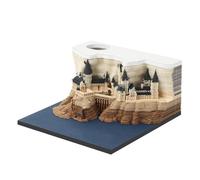 Bloc-Notes 3D Artistique, Notes Autocollantes En Papier 3D Avec Lumière, Château En Papier Déchiré, Carving Art Notepad, Décoration de La Maison Papier à Notes Créatif En 3D