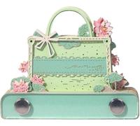 Bloc-notes 3D, bloc-notes 3D, rose modèle de sac à main, bloc-notes 3D, notes adhésives exquises, créatives, anti-adhésives, pour l'école, le bureau, la maison, cadeaux décoratifs (vert)