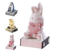 Bloc-notes 3D, bloc-notes artistiques, notes autocollantes fantaisie, sculpture en papier, notes adhésives gravées au laser, convient pour la prise de notes, cadeaux de vacances, décorations