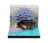 Bloc-notes 3D Calendrier 2025 Bloc de papier Arbre avec maison et cabane dans les arbres Lumière 3D Bureau Pe Note Bloc-notes avec décor I3V9
