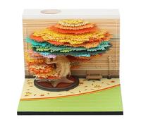 Bloc-notes 3D - Calendrier 2026 - Design arbre - Décoration de table - Pour l'école, le bureau, la maison, le dortoir d'étudiant, les familles, le nouvel an - Pour chambre à coucher, bureau, école