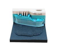 Bloc-notes 3D - Calendrier de bureau créatif en forme de château magique, notes à faire soi-même et sculpture cadeau - Calendrier 2024 avec superbe art en papier