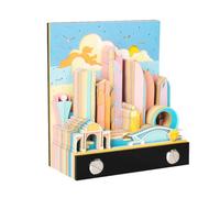Bloc-notes 3D, calendrier de ville 3D 2026, papier d'architecture urbaine en trois dimensions, bloc-notes à déchirer, pièce découpée au cal