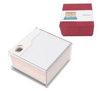 Bloc-notes 3D détachable, bloc-notes innovant multifonctionnel, Santorin, artisanat d'art 3D, ornement de bureau, cadeau pour la décoration de la maison, papier plastique 9x9x5cm