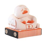 Bloc-notes 3D en forme de canard découpé en papier, joli calendrier 3D déchirable 2026, calendrier Artsy Pads (10,4 x 10,4 x 9,3 cm) - Convient pour bureau, table et décoration de chambre, cadeau