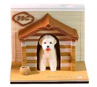 Bloc-notes 3D en papier sculpté en forme de chien - Souvenir touristique - Zone scénique - Notes mémo pratiques - Notes stéréoscopiques Dala adhésives - Calendrier sculpté 2025 2025 - Calendrier