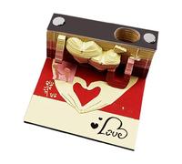 Bloc-notes 3D, mémo artistique, planificateur de gravure, polyvalent, design vintage, pour bureau, Noël, Pâques, bureau